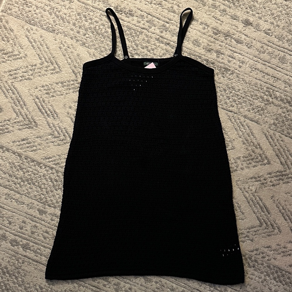 Wild Fable Textured Black Knit dress